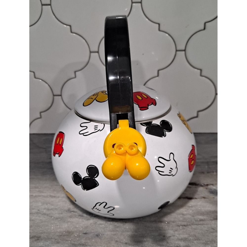 RARE Vintage Disney's Mickey Mouse Body Parts Tea Kettle Teapot White 1980's - Picture 2 of 7